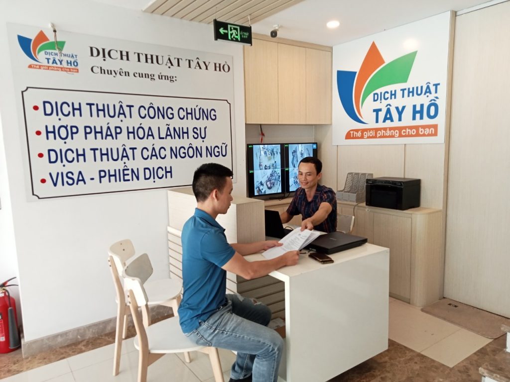 Văn phòng dịch thuật công chứng tại Quận Thanh Xuân - THTRANS