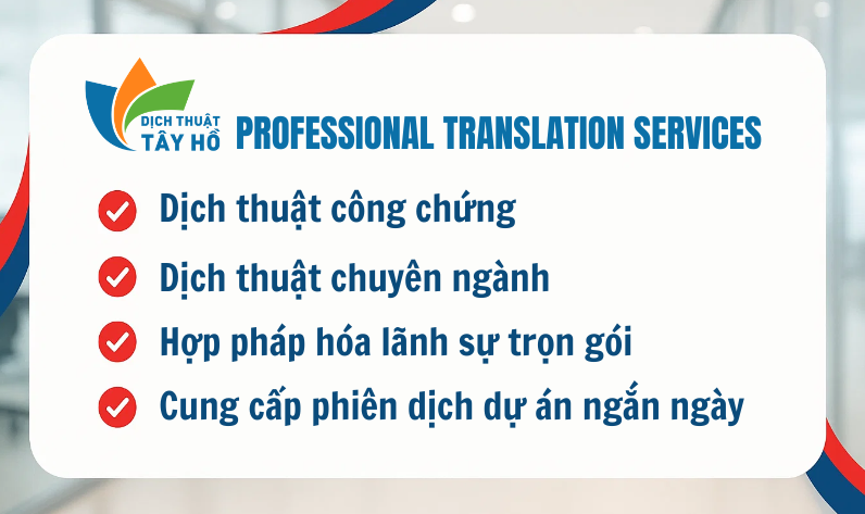 Dịch vụ dịch thuật tại Dịch thuật Sài Gòn